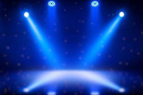spot lights flares on table or concert stage - concert stock pictures, royalty-free photos & images