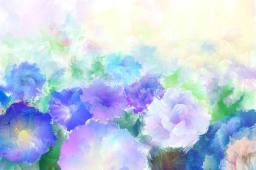 spring meadow, watercolor painting - garden decoration stock illustrations