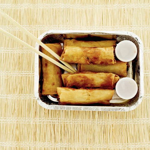 spring rolls with chopsticks and sauce - junk food stock pictures, royalty-free photos & images