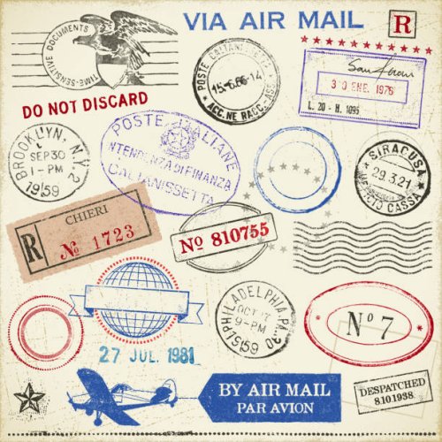 stamps - travel stock illustrations