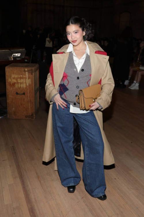 Stephanie Hui attends the front row for the Coach fashion show during February 2025 New York Fashion Week on February 10, 2025 in New York City.