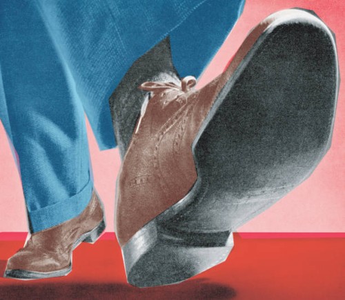 stepped on - fashion stock illustrations