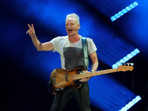 Sting performs at Allegiant Stadium on November 09, 2024 in Las Vegas, Nevada.