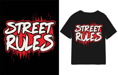 street rules typography slogan t shirt design - fashion stock illustrations