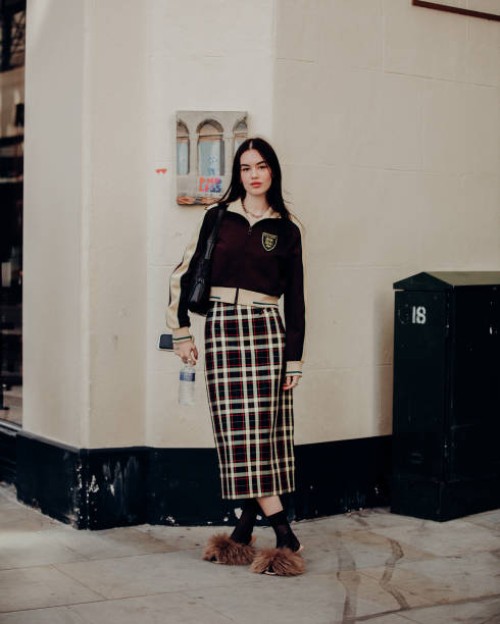 Street style as part of London Ready to Wear Fashion Week on September 14, 2024 in London, England.