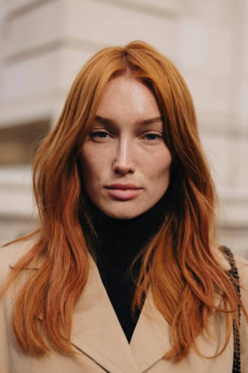 Street style at New York RTW Fashion Week on February 12, 2024 in New York, New York.