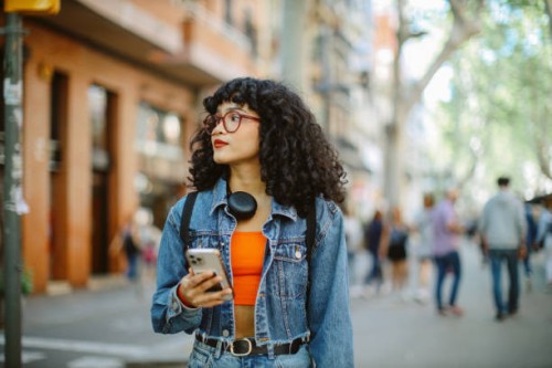 street style fashion in barcelona, spain - fashion stock pictures, royalty-free photos & images