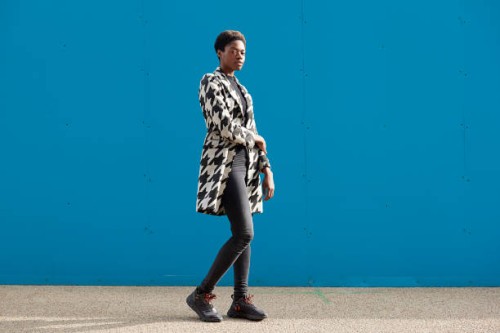 street style portrait of young fashionable woman. - fashion stock pictures, royalty-free photos & images