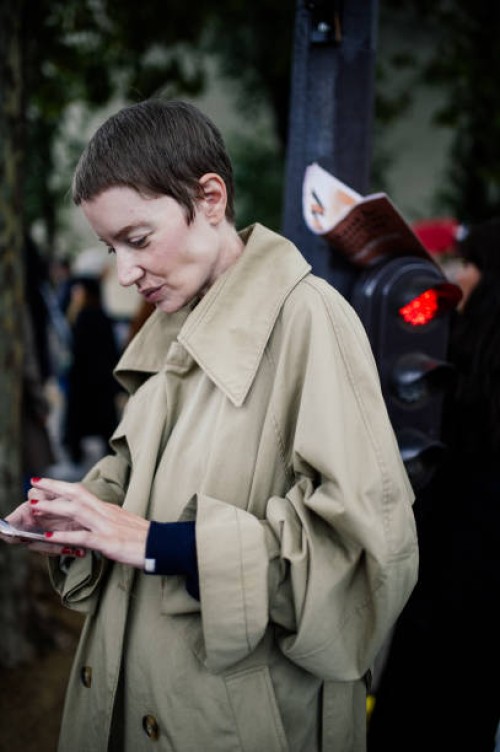 Streetstyle at Paris Ready to Wear Fashion Week on September 26, 2024 in Paris, France.