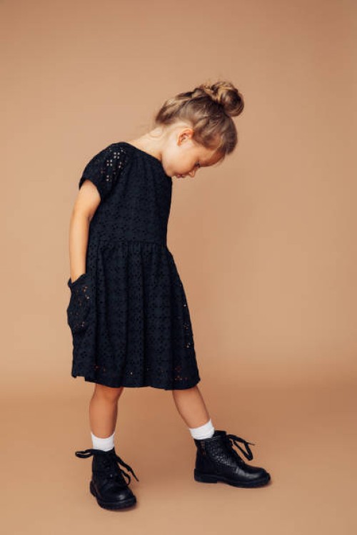 studio portrait of a cute girl - fashion stock pictures, royalty-free photos & images