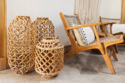 stylish and trendy handmade wooden furniture made from natural materials - home decoration stock pictures, royalty-free photos & images