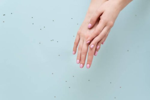 stylish trendy female pink manicure. - nails art stock pictures, royalty-free photos & images