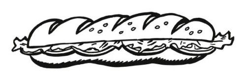 submarine sandwich - junk food stock illustrations