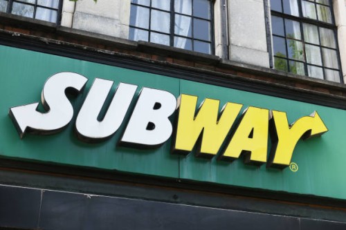 Subway External Store Sign on May 2023 in London, England.