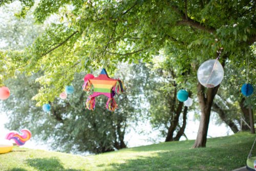 summer backyard party - garden decoration stock pictures, royalty-free photos & images