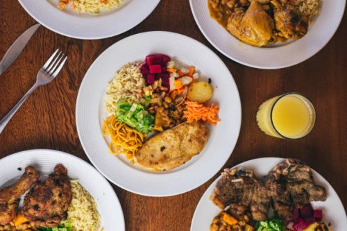 table full of food for family top view - food stock pictures, royalty-free photos & images