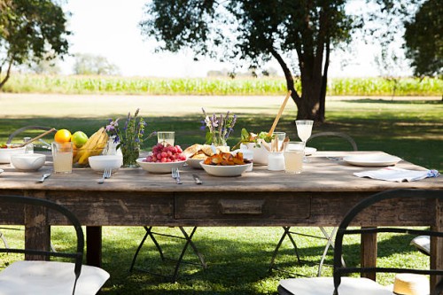 table set for outdoor meal - food stock pictures, royalty-free photos & images