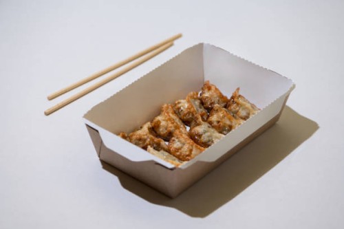 take out gedza dumpling - junk food stock pictures, royalty-free photos & images