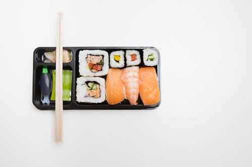 takeaway sushi - junk food stock pictures, royalty-free photos & images