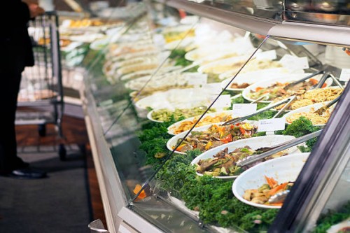 takeout store showcase - junk food stock pictures, royalty-free photos & images