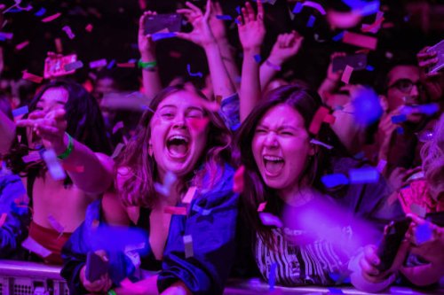 Tame Impala fans enjoying the show at The O2 Arena on June 8, 2019 in London, England.