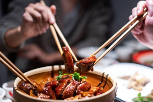 tasting hong kong cuisine - food stock pictures, royalty-free photos & images