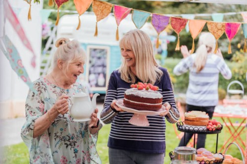 tea party - garden decoration stock pictures, royalty-free photos & images