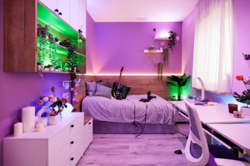 teenage girl's room - home decoration stock pictures, royalty-free photos & images