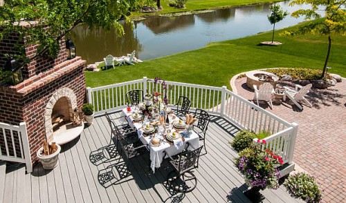 terrasse du salon extérieur - garden decoration photos et images de collection