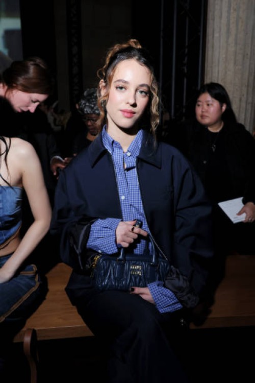 Tess Barthélemy attends the Miu Miu Womenswear Fall/Winter 2024-2025 show as part of Paris Fashion Week on March 05, 2024 in Paris, France.