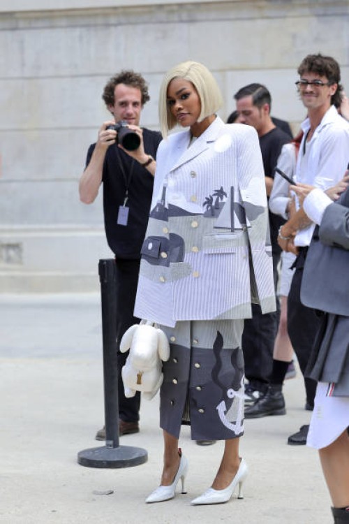 Teyana Taylor attends the Thom Browne Haute Couture Fall/Winter 2024-2025 show as part of Paris Fashion Week on June 24, 2024 in Paris, France.