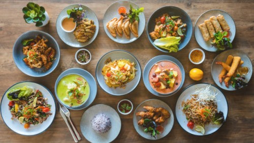 thais eten. - food stockfoto's en -beelden