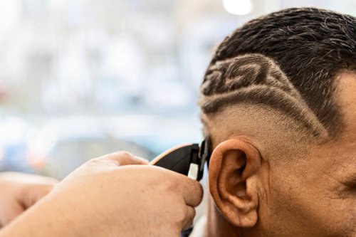 the artful barber - hairstyle stock pictures, royalty-free photos & images