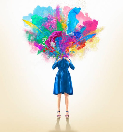 the blown-up head - fashion stock pictures, royalty-free photos & images