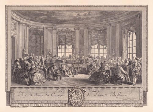 the concert, drawed by augustin de saint-aubin, woodcut, published 1891 - concert stock illustrations