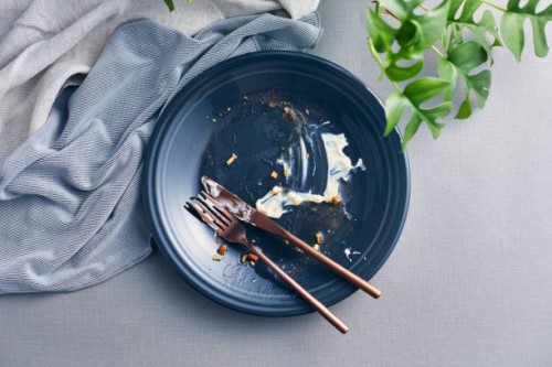 the plate after eating. - food stock pictures, royalty-free photos & images