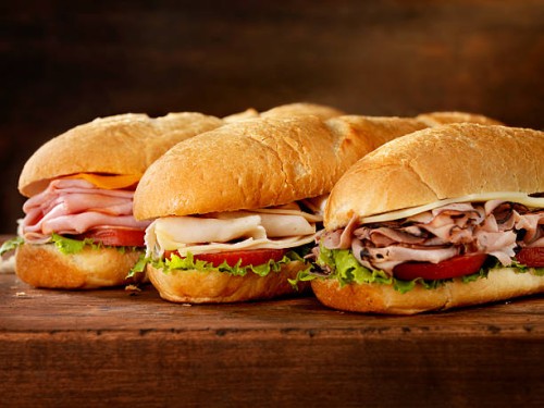 three foot long subs - junk food stock pictures, royalty-free photos & images