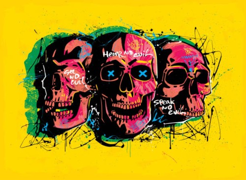 three wise monkeys rule - see no evil, hear no evil, speak no evil - fashion stock illustrations