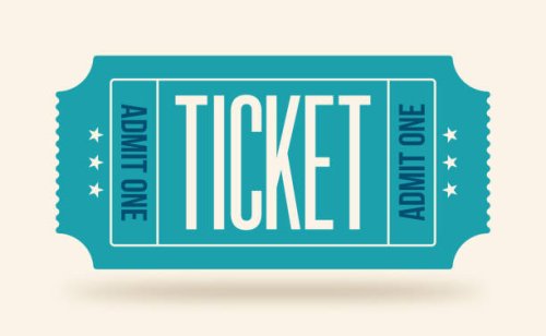 ticket admit one - concert stock illustrations