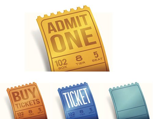 tickets - concert stock illustrations