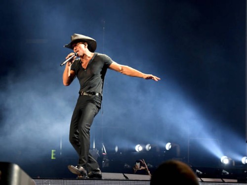 Tim McGraw performs onstage during the "Soul2Soul" World Tour at Staples Center on July 14, 2017 in Los Angeles, California.