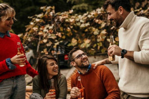 toas à notre amitié - garden decoration photos et images de collection