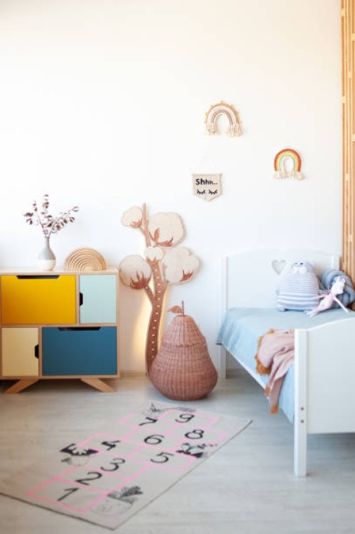 toddler girl’s room interior. - home decoration stock pictures, royalty-free photos & images