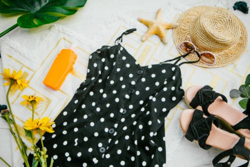 top down feminine summer items .blogging - fashion stock pictures, royalty-free photos & images