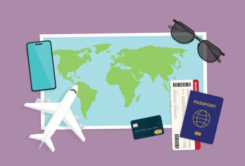 touristen planen eine reise in den urlaub - travel stock-grafiken, -clipart, -cartoons und -symbole