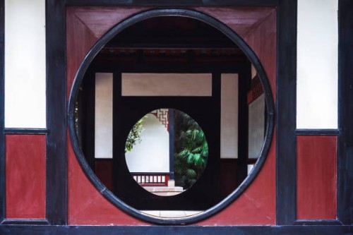 traditional architecture, circular doors - garden decoration stock pictures, royalty-free photos & images