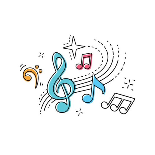 treble clef musical notes t-shirt design - concert stock illustrations