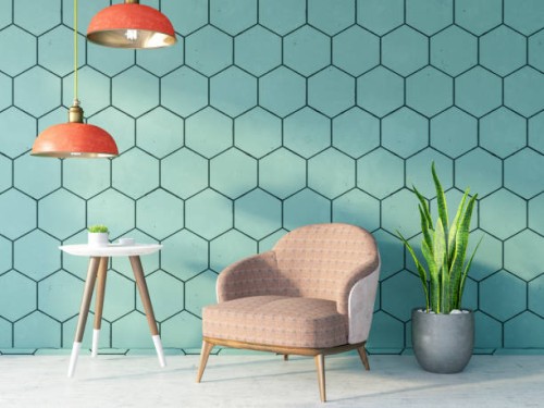 turquoise interior with armchair - home decoration stock pictures, royalty-free photos & images