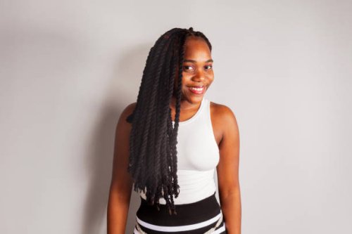 twist braid hair - hairstyle stock pictures, royalty-free photos & images