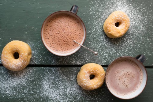 two cups cappuccino with donuts - junk food stock pictures, royalty-free photos & images